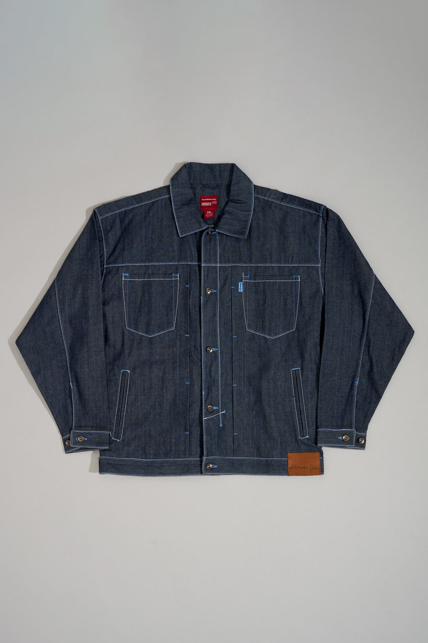 FUBU FAT ALBERT BABY BLUE STITCH DENIM Jacket - XXL