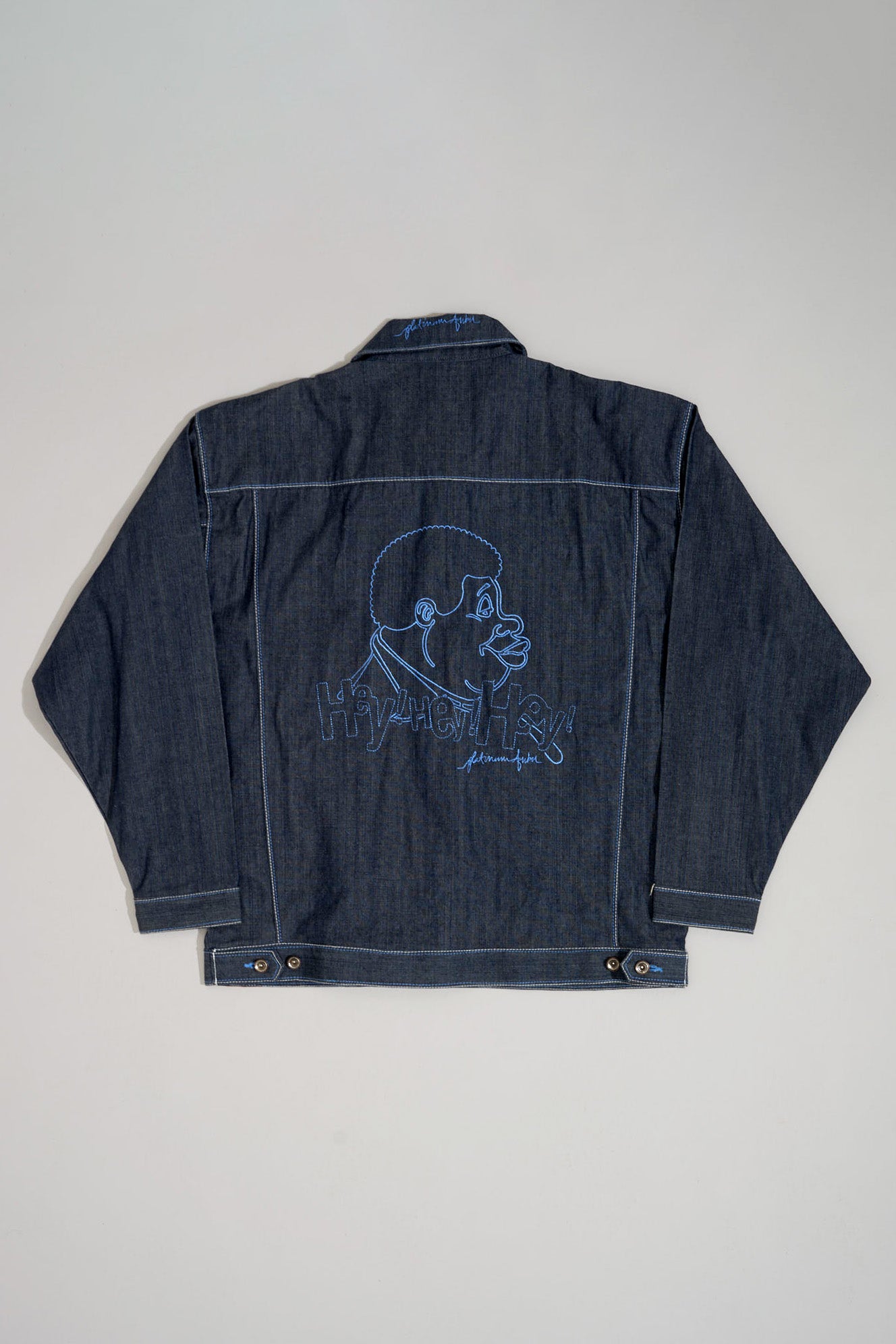FUBU FAT ALBERT BABY BLUE STITCH DENIM Jacket - XXL