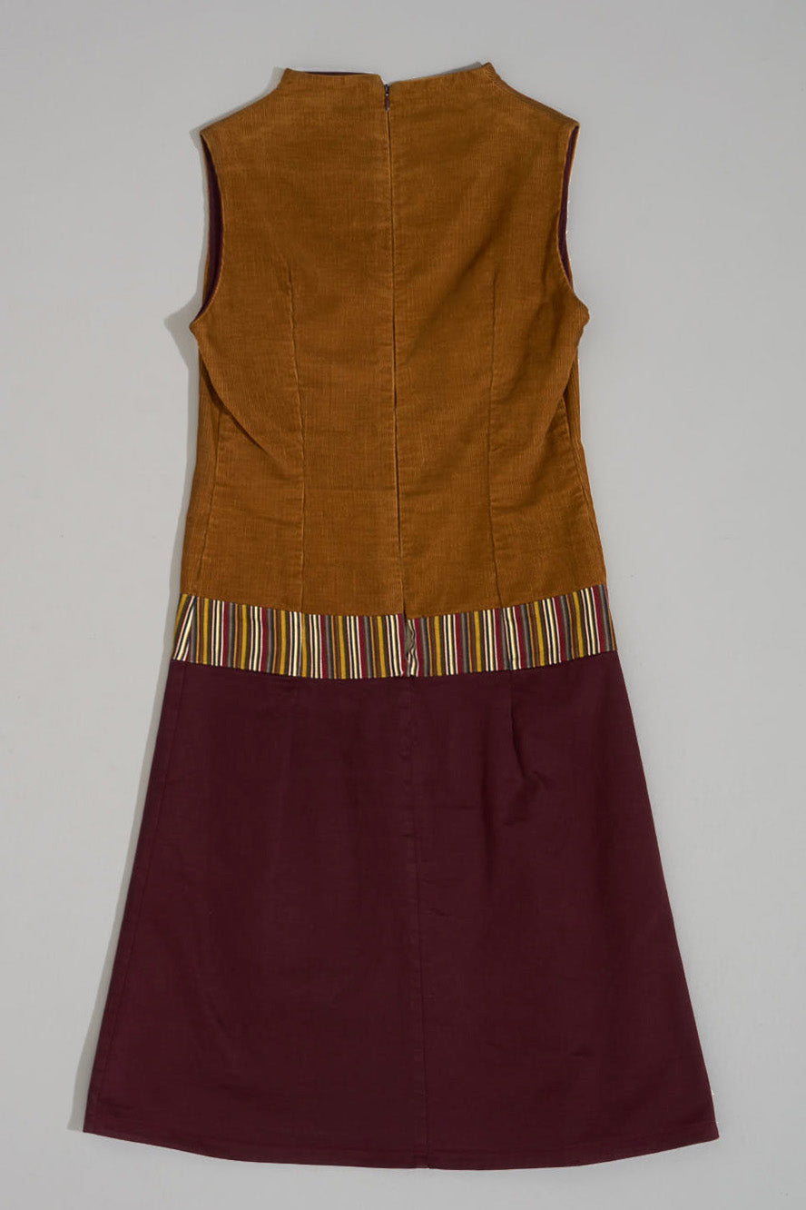 2 TONE CORD Dress - M-L