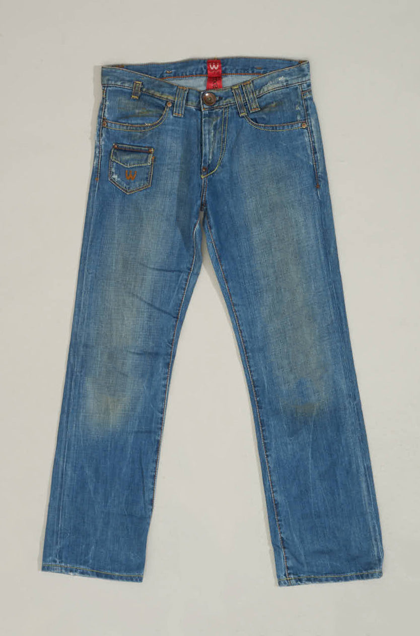 WAXY DENIM Trousers - S