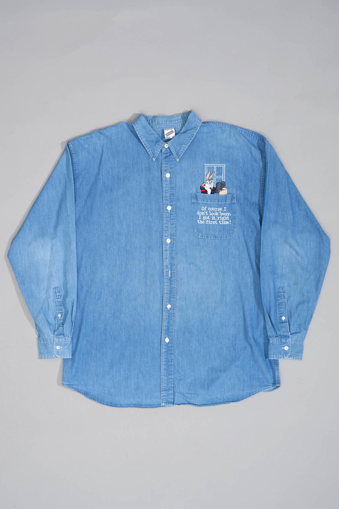 'OF COURSE I DON'T LOOK BUSY' DENIM Shirt - XXL